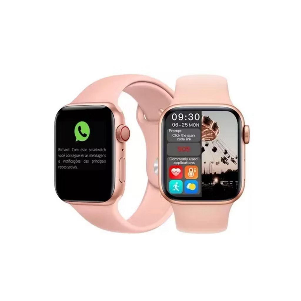 Smartwatch X9 Pro rosa lateral