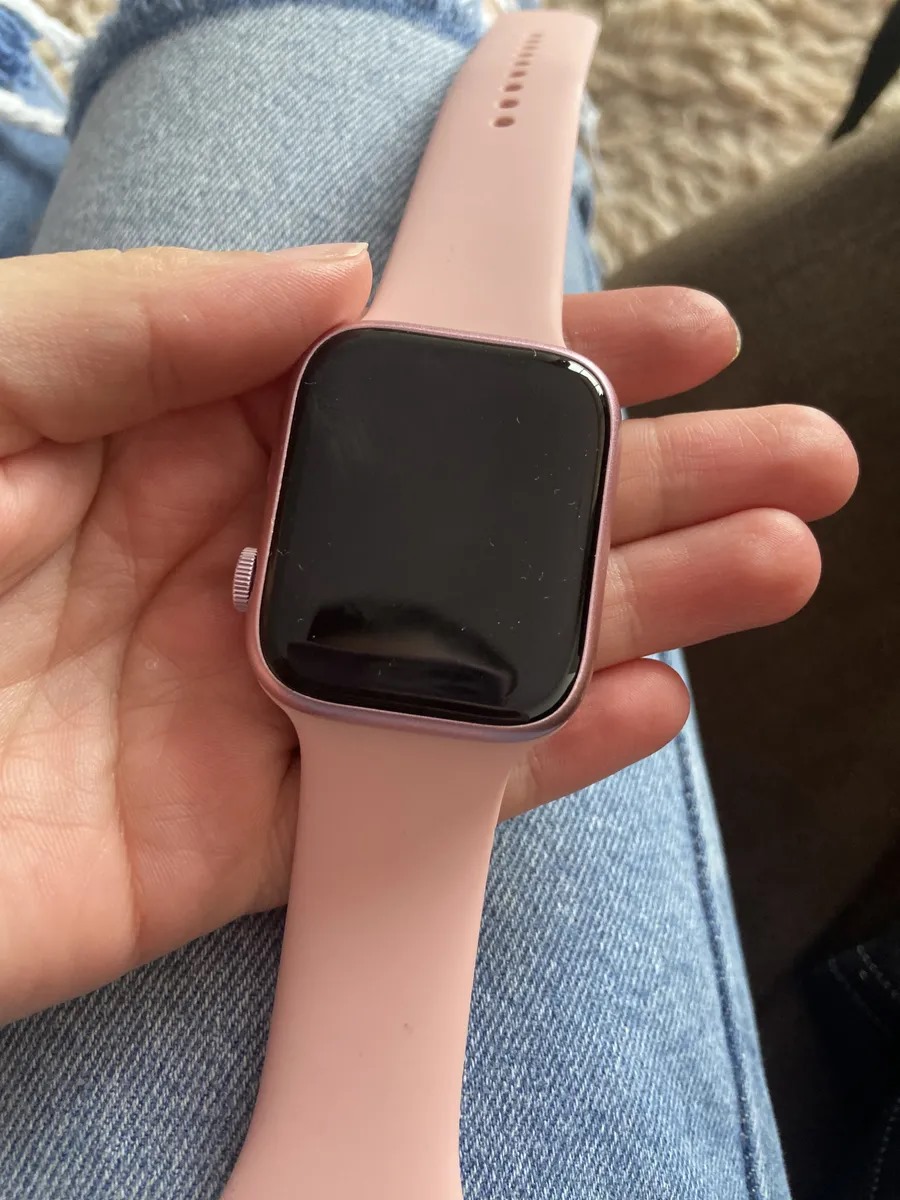 Foto do smartwatch branco